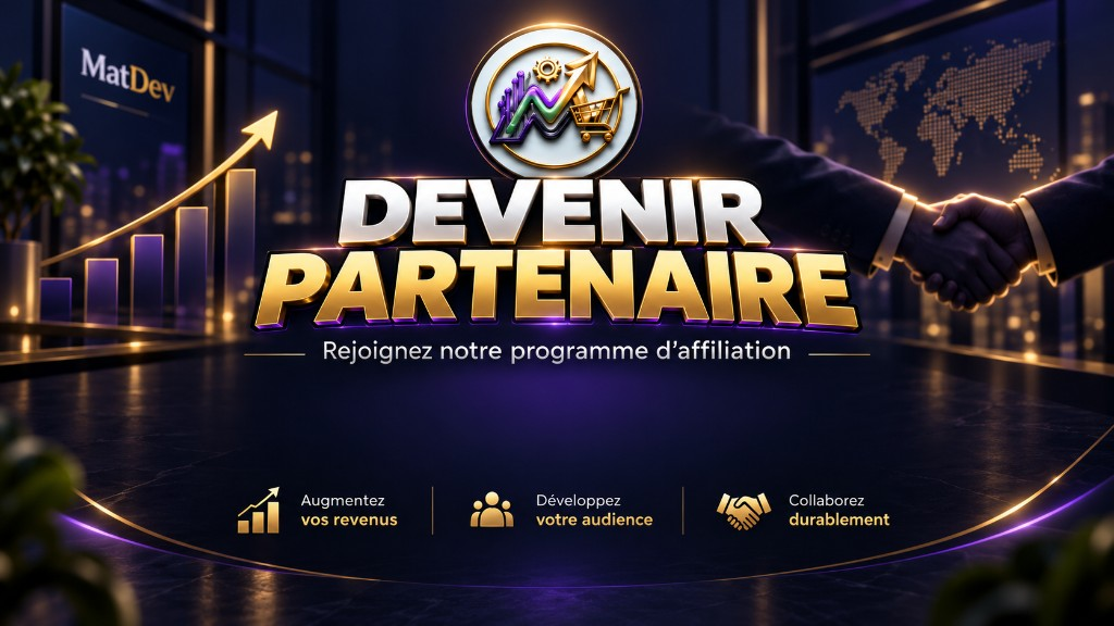 Devenir partenaire — Programme d'affiliation MatDev