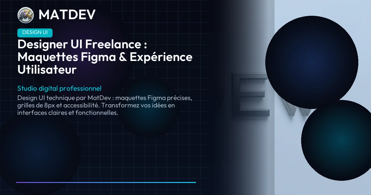 Designer UI Freelance : Maquettes Figma & Expérience Utilisateur | MatDev