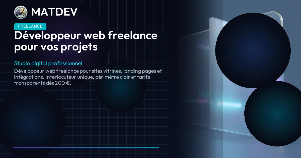 Développeur web freelance pour vos projets | MatDev