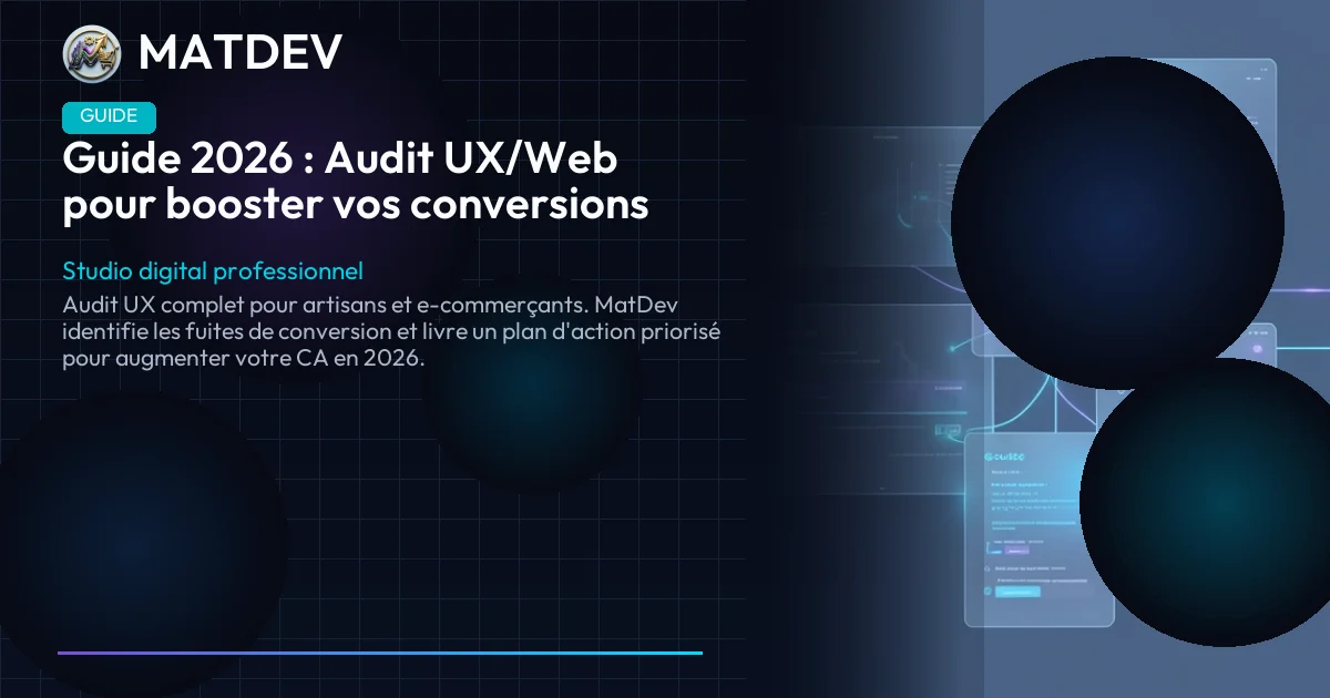 Guide 2026 : Audit UX/Web pour booster vos conversions | MatDev